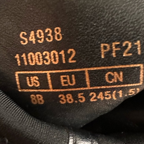 NWOB | Stuart Weitzman Black Leather Ryder Lift Gold Buckle Bootie - Picture 8 of 9